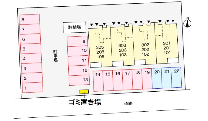ベル・ソレイユKの区画図