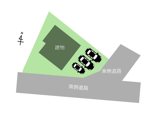 山形市東青田三丁目の区画図