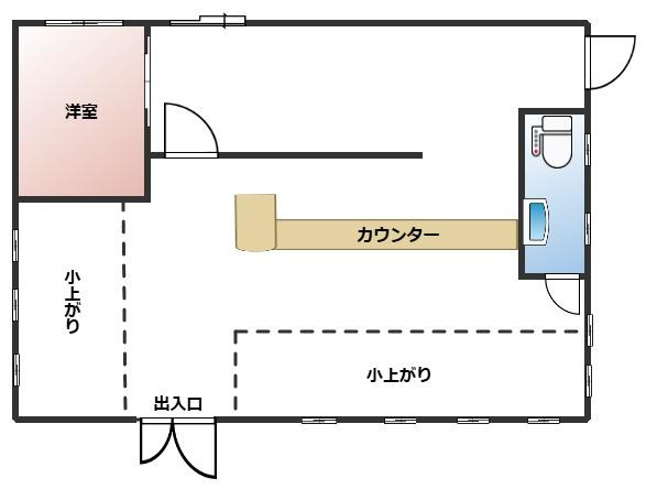 滑川町小野店舗の間取り