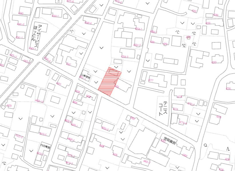 都城市高木町の売地の土地図