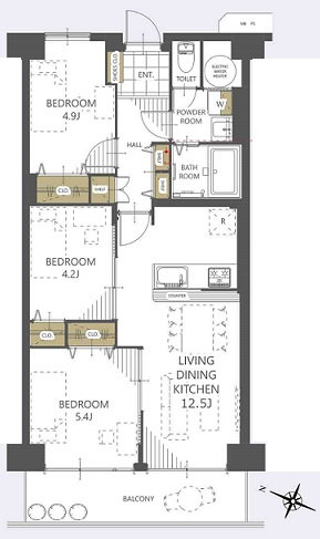 ウインザーハイム草加の間取り