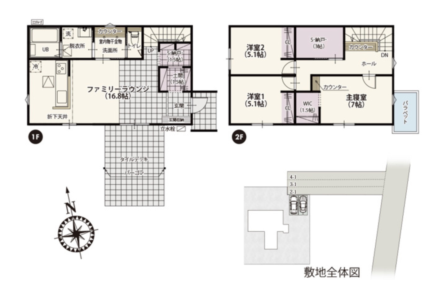 【新築住宅】羽生市須影 第1期の間取り