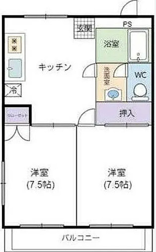 フラット富士見の間取り