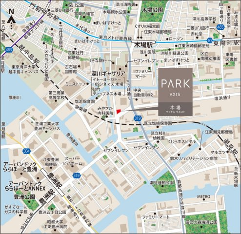 パークアクシス木場キャナル　ウエストの地図
