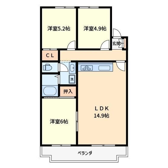 【間取り】 | ロイヤルハイツ谷原