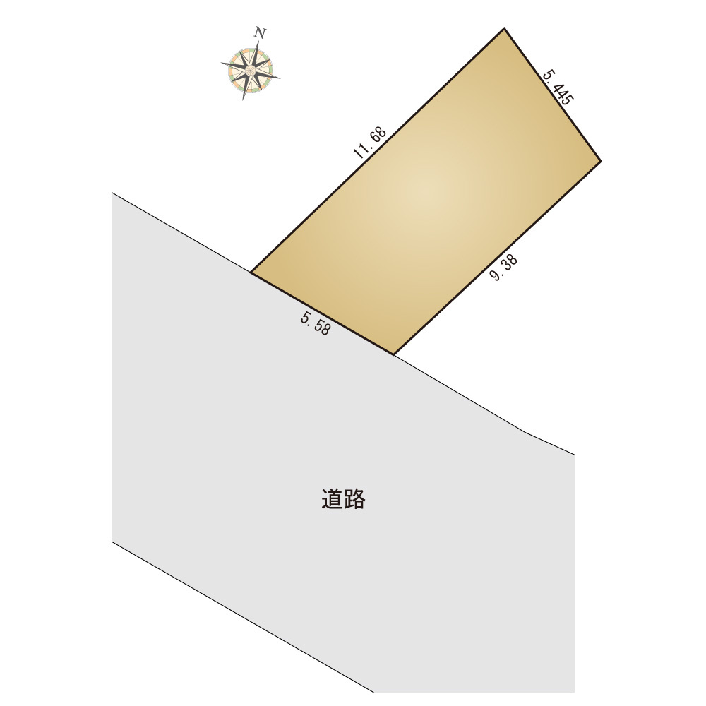 中古／富士見市鶴馬３丁目の区画図|前面道路幅10ｍ