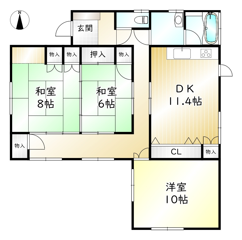 東内戸建中古の間取り