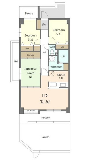 【間取り】 | グリーンハイツ野間大池