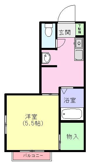 グランデソーニョB棟の間取り|角部屋