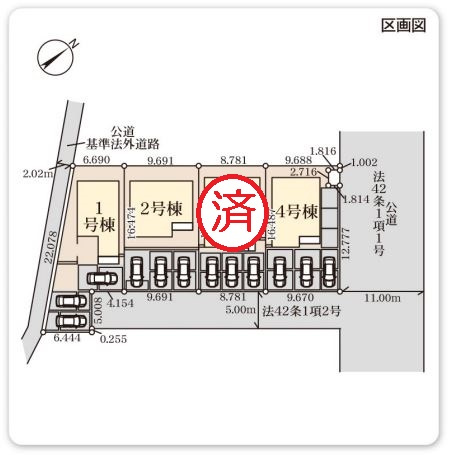 【区画図】 | リーブルガーデン．S　熊谷万平町第３　 | 現地区画図