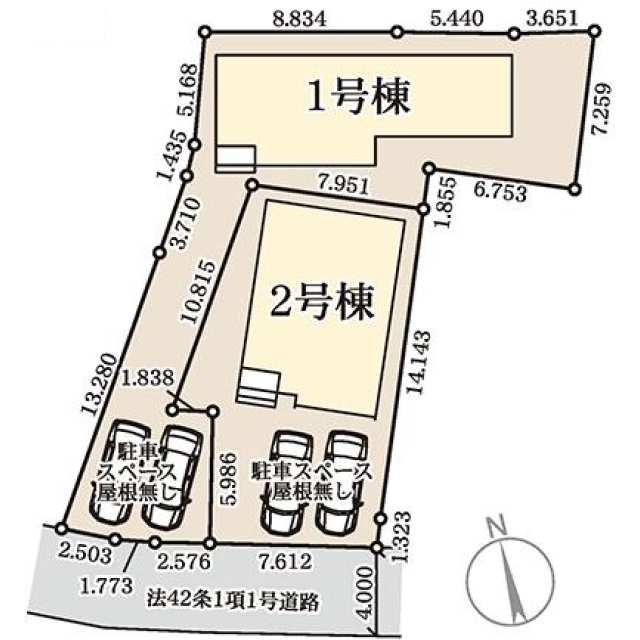 戸畑区中原東第五の区画図| 