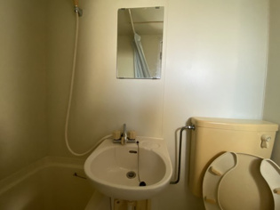 浴室内に洗面台付き！
