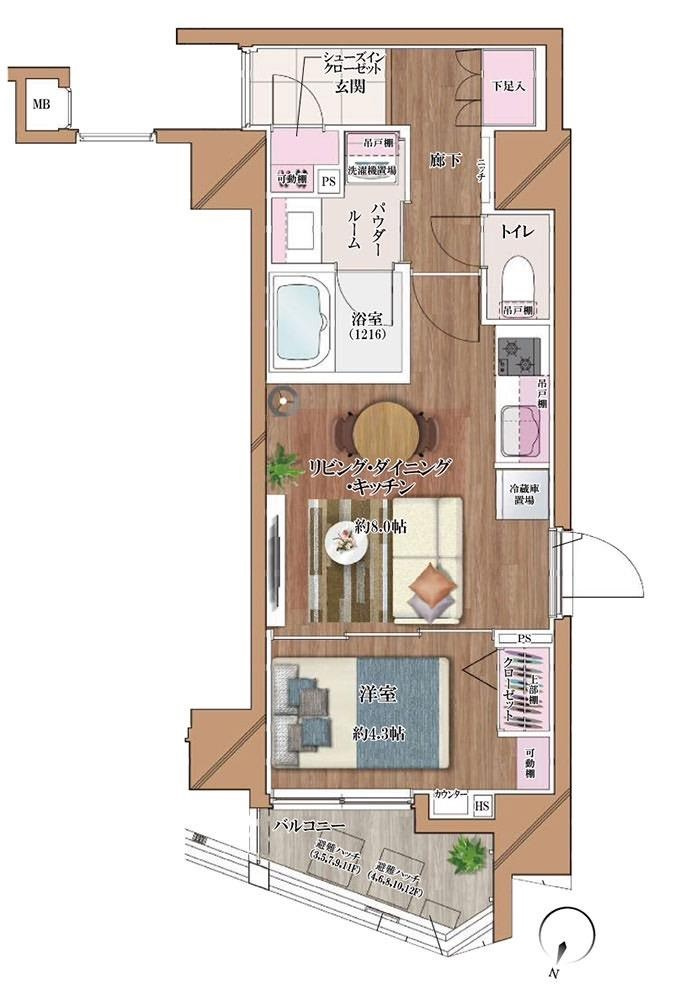 クレイシアヴァースクレイシアIDZ千代田岩本町の間取り
