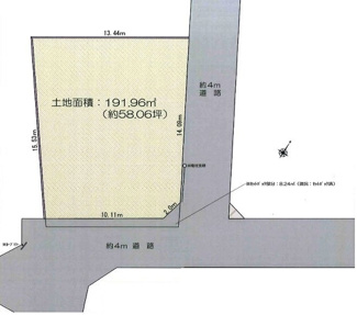 【区画図】 | 川越市砂　建築条件なし売地　東武東上線『新河岸駅』徒歩14分　【高階小学区】