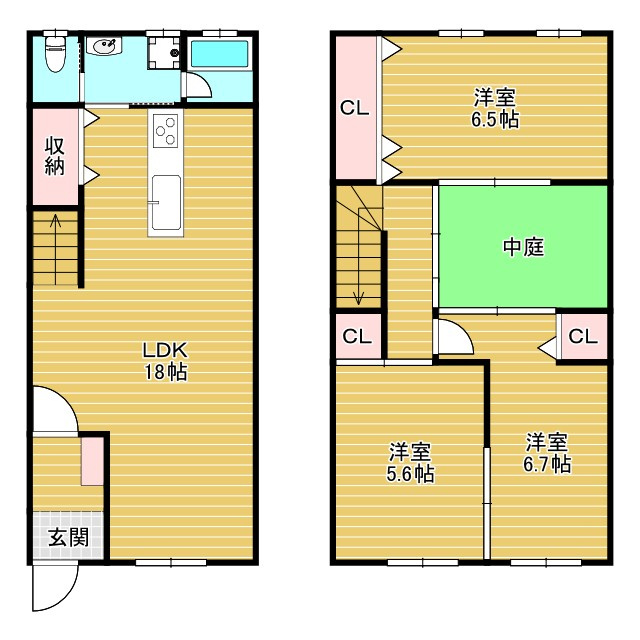 テラスハウス新伊丹の間取り