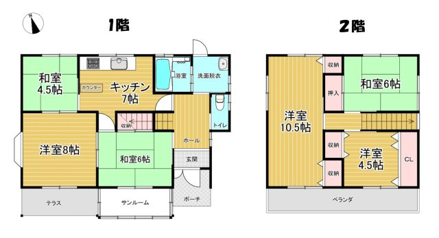 中古戸建　長野市稲里町中氷鉋の間取り