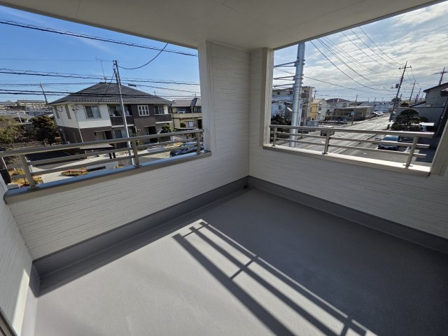 リーブルガーデン．S　熊谷万平町第３　のバルコニー|４号棟現地バルコニー（2026年02月20日）撮影