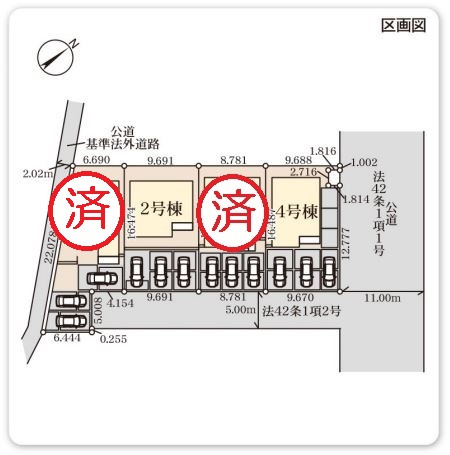 リーブルガーデン．S　熊谷万平町第３　の区画図|現地区画図