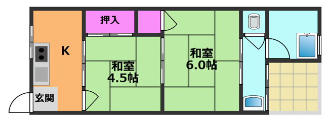 【間取り】 | コーポ真田