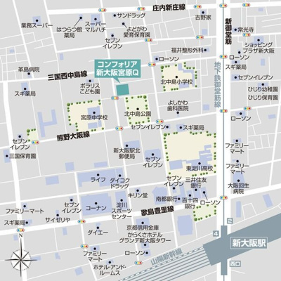 【地図】 | コンフォリア新大阪宮原Q