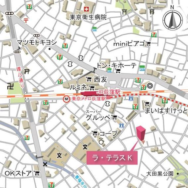 ラ・テラスＫの地図