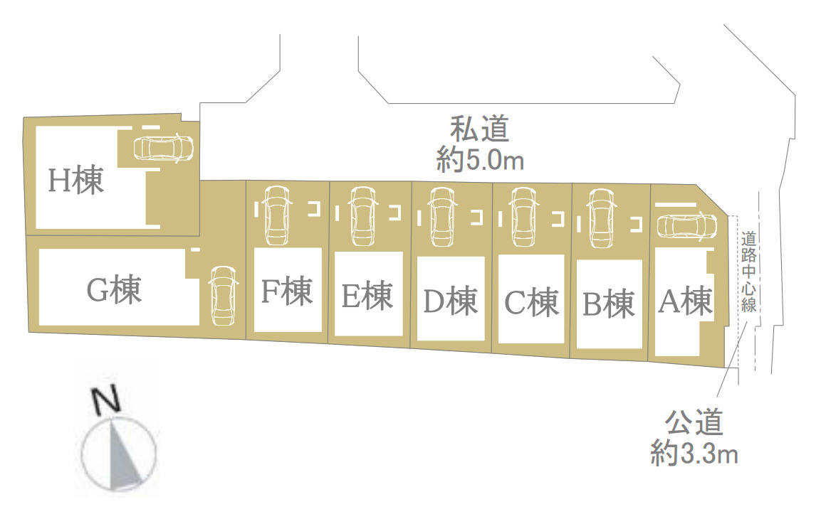 横浜市磯子区丸山1丁目 新築戸建て【仲介手数料無料】の区画図