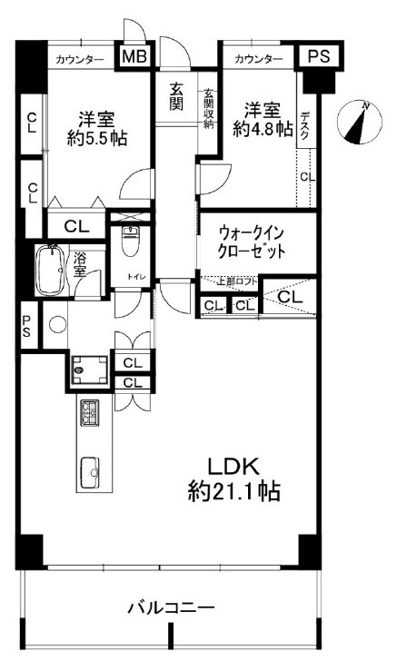 ジークレフ六甲の丘C棟の間取り
