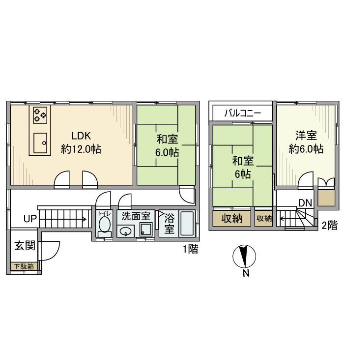新臼井田戸建の間取り