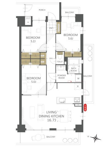 【間取り】サーパス田方南 