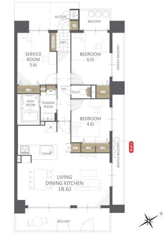 【間取り】メゾン・ヴァンベール江尻台 