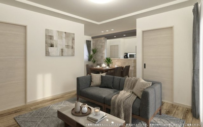 【完成予想図】 | 【LDK　イメージパース】
※画像は設計図面を基に作成したイメージです。