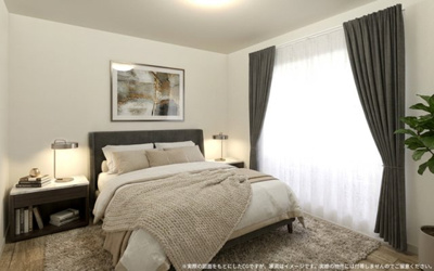 【完成予想図】 | 【主寝室　イメージパース】
※画像は設計図面を基に作成したイメージです。