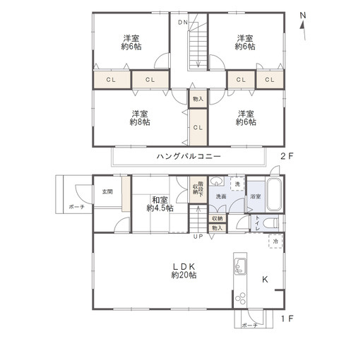 伏石町　戸建の間取り