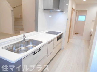 【キッチン】 | 郡山市安積荒井2丁目新築一戸建て2棟 | お料理しやすいキッチンです