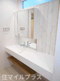 【独立洗面台】 | 郡山市安積荒井2丁目新築一戸建て2棟 | 使いやすい独立洗面台です