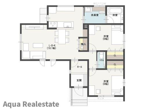 丸亀市飯野町東分の新築一戸建の間取り