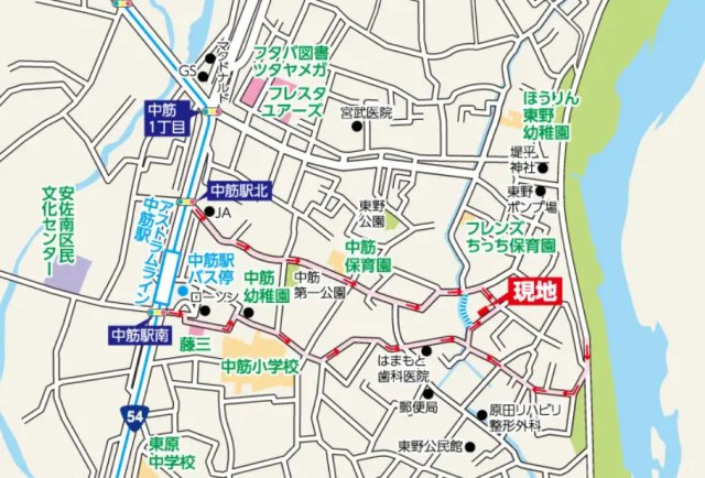 安佐南区東野2丁目の地図