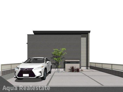 丸亀市飯野町西分の新築一戸建の完成予想図|外観の完成予想図です