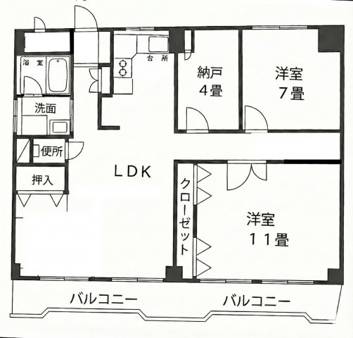 メゾン阿波座の間取り