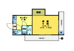 広めの間取り　２面採光