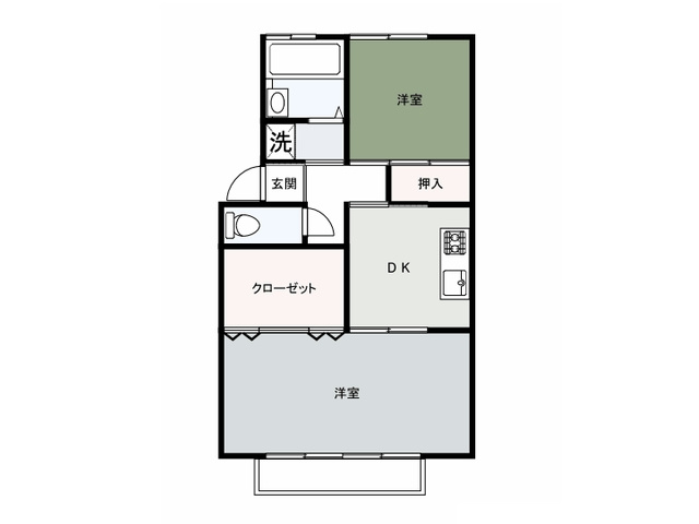 【間取り】 | コーポ喜寿