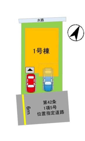福岡市南区曰佐3丁目第8-1棟（1号棟）の区画図|配置図
