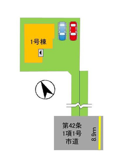 春日市平田台4丁目第1-1棟（1号棟）の区画図|配置図