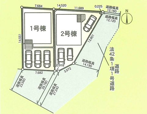 海老名市国分寺台３丁目新築戸建て　第16-2号棟の区画図|配置図「海老名市国分寺台3丁目新築戸建て」