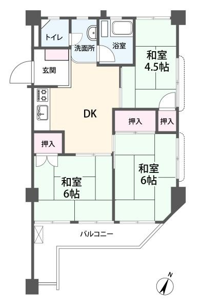 長沼マンションの間取り
