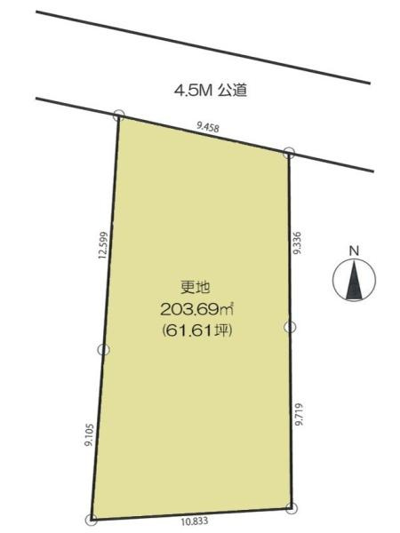 横浜市港南区港南３丁目の売地の土地図