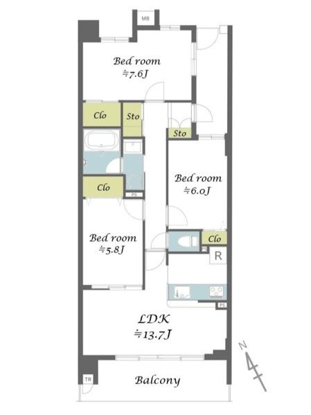 ナイスサンソレイユ横濱鶴ヶ峰の間取り