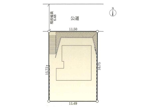 横浜市栄区尾月の中古一戸建の区画図