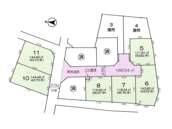 横浜市保土ケ谷区桜ケ丘１丁目の売地の土地図
