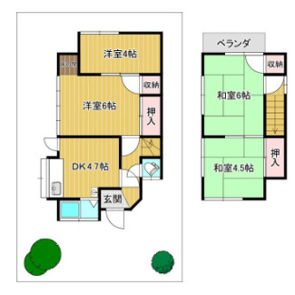 【間取り】 | 宝塚市中州2丁目中古戸建 | ４DKの間取りでお二人様からファミリー様にもおすすめです♪